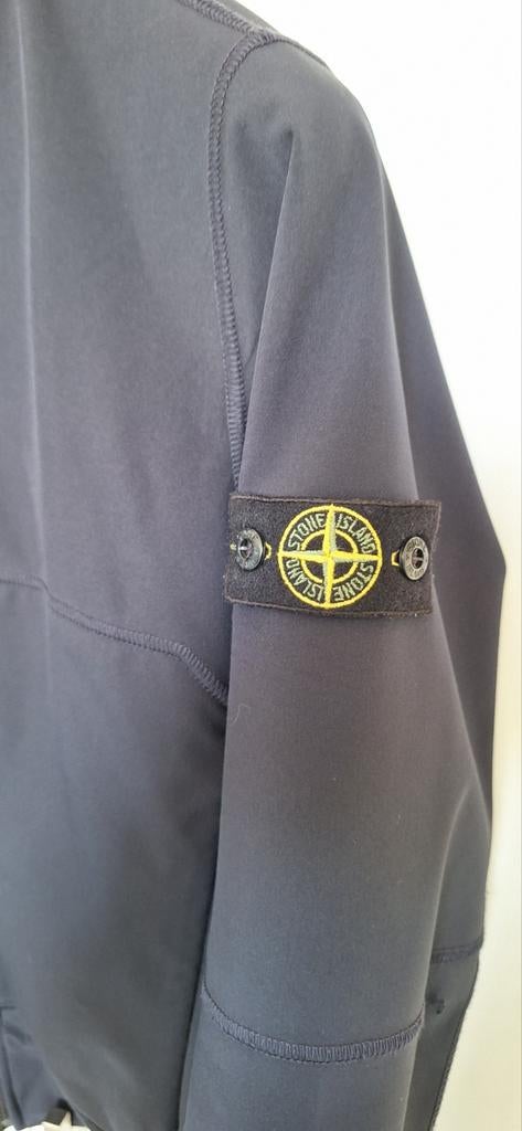 Stone Island Junior softshell jas donkerblauw maat 170, Gebruikt, Ophalen of Verzenden, Stone Island, Jongen