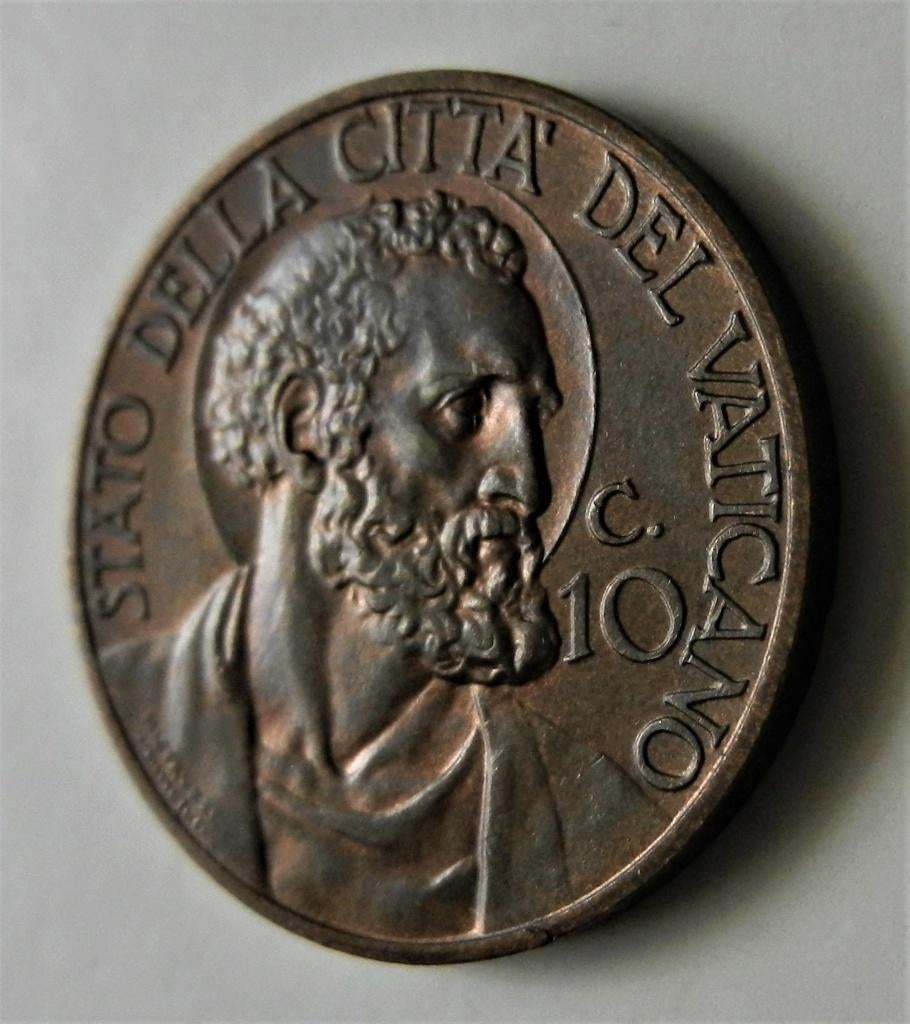 Vaticaanstad 10 centesimi 1932, Postzegels en Munten, Munten | Europa | Niet-Euromunten, Verzenden, Overige landen, Losse munt