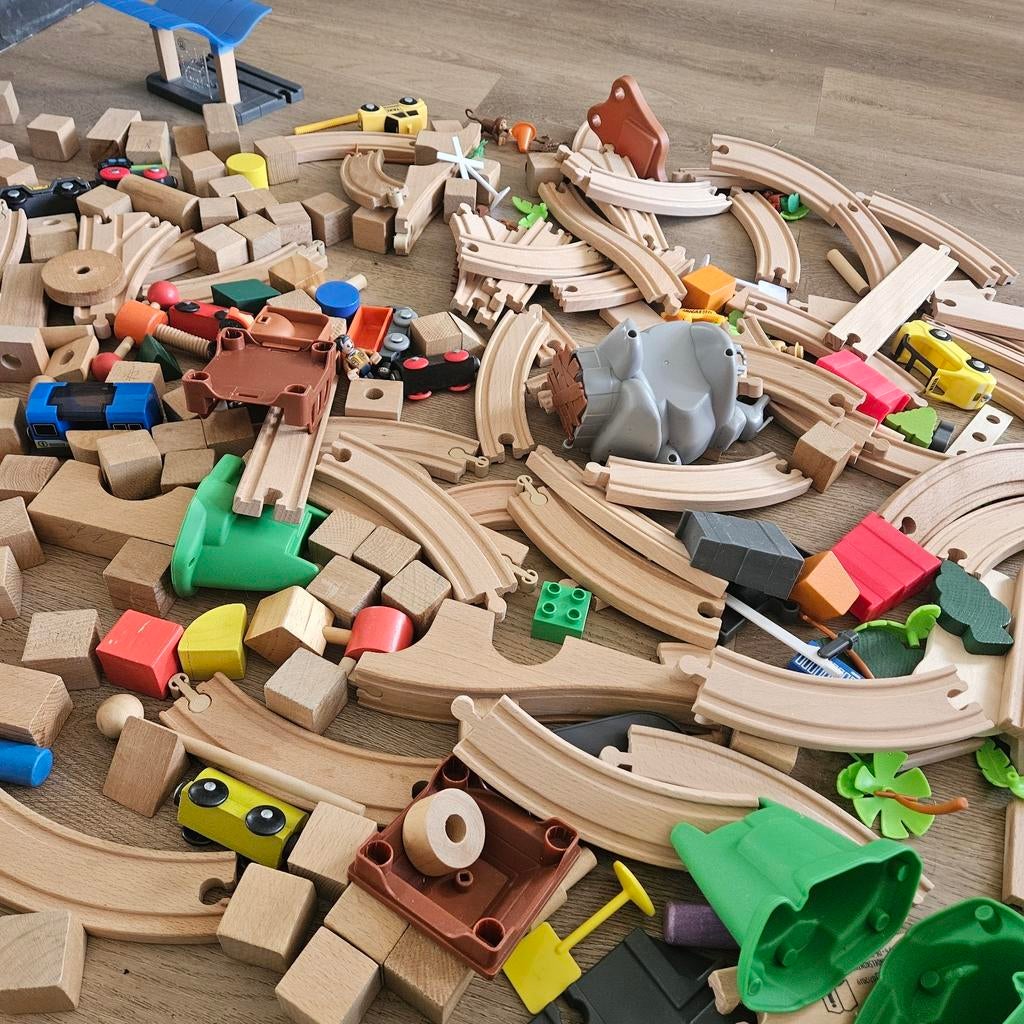 Grote set houten speelblokken (oa Playtive ), Ophalen of Verzenden, Gebruikt, Overige typen