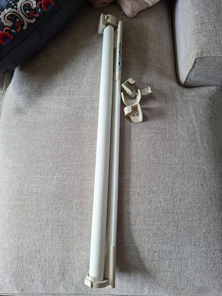 Verstelbaar oprolbaar kindertraphek, Ophalen of Verzenden, Metaal of IJzer, 115 cm of meer, Klemhekje