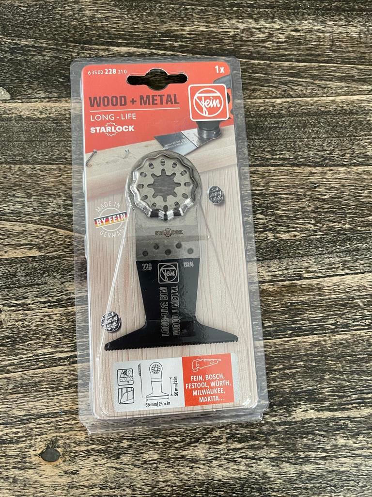FEIN Starlock Zaagblad Hout + Metaal Long-Life 65mm, Overige typen, Nieuw, Ophalen of Verzenden, 30 tot 70 mm