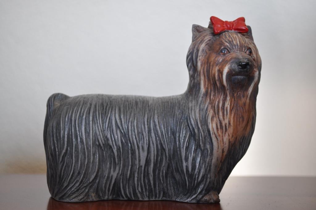 Beeldje Hond Yorkshireterriër 12 cm, Ophalen of Verzenden, Zo goed als nieuw, Hond of Kat, Beeldje of Figuurtje