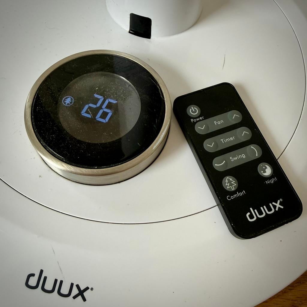 Muisstille, luxe Duux ventilator | staand, schoon, nieuw, Witgoed en Apparatuur, Ventilatoren, Ophalen, Ventilator met afstandsbediening