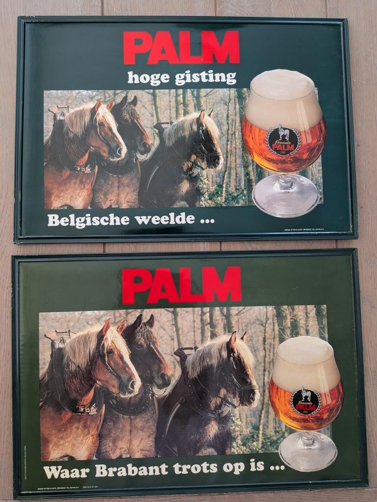 2 Palm Bier schilderijen, Ophalen of Verzenden