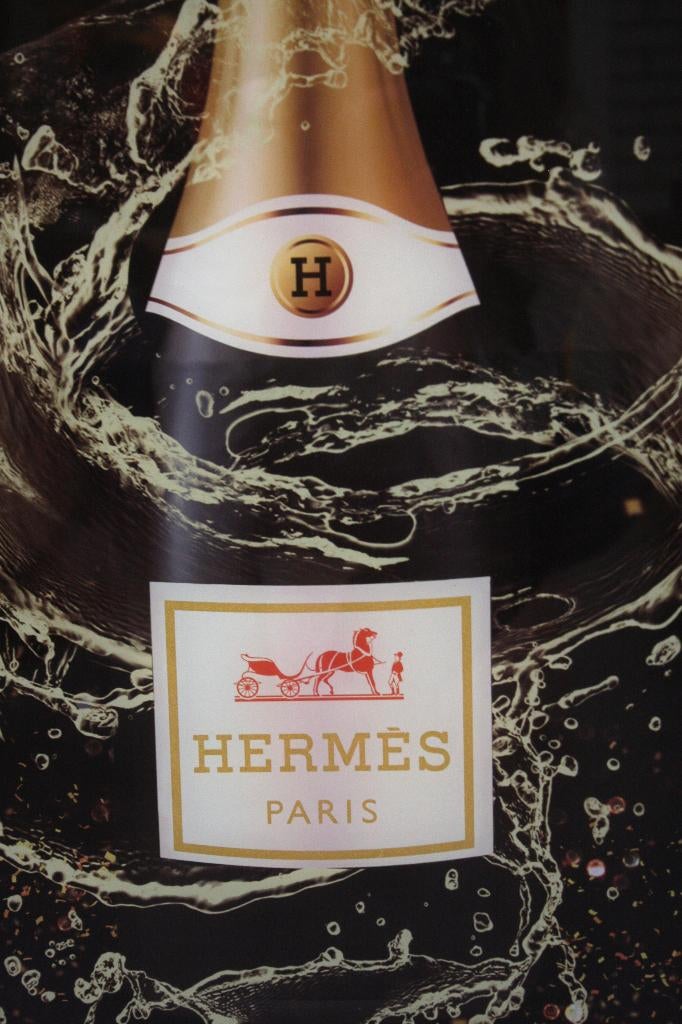 3 x luxe glaslijst schilderij Hermes - Louis Vuitton - Gucci, Huis en Inrichting, Ophalen, 50 tot 75 cm, Zo goed als nieuw, Schilderij