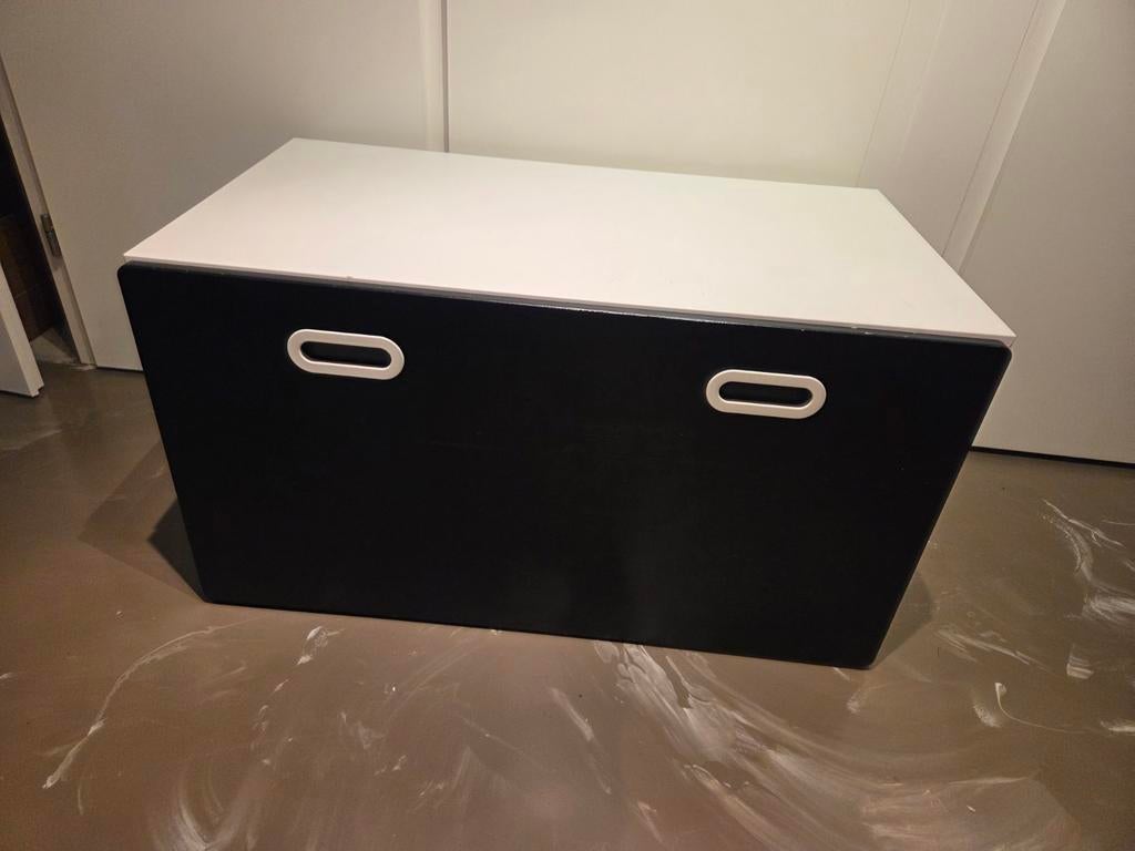 IKEA SMÅSTAD Speelgoedkist met bank - Zwart/Wit, Ophalen, Gebruikt, Jongen of Meisje