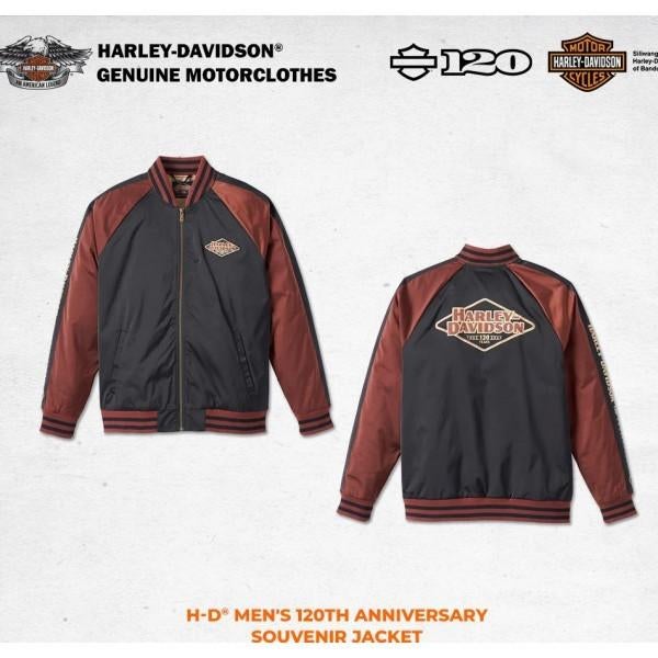 HARLEY 120TH ANNIVERSARY SOUVENIR BOMBER JAS/JACKET. NW, XL, Motoren, Ophalen of Verzenden, Nieuw met kaartje, Jas | textiel