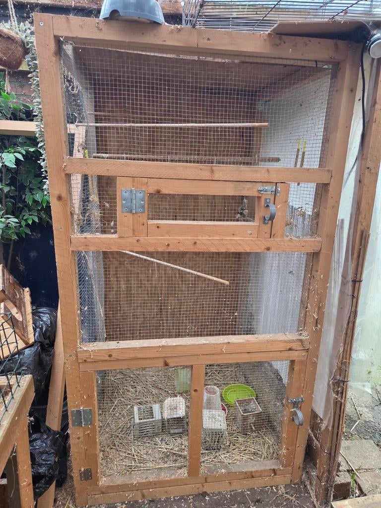 Gratis groot vogelverblijf, Ophalen, Gebruikt, Hout, Vogelkooi