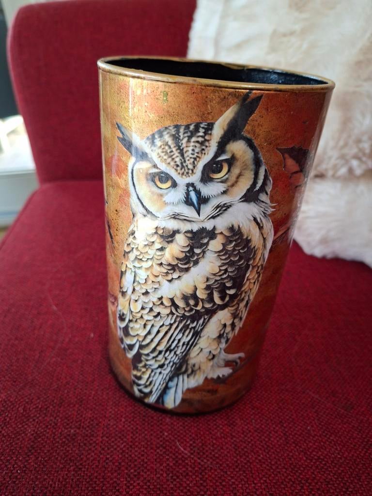 Mooie decoupage vaas, Antiek en Kunst, Ophalen of Verzenden