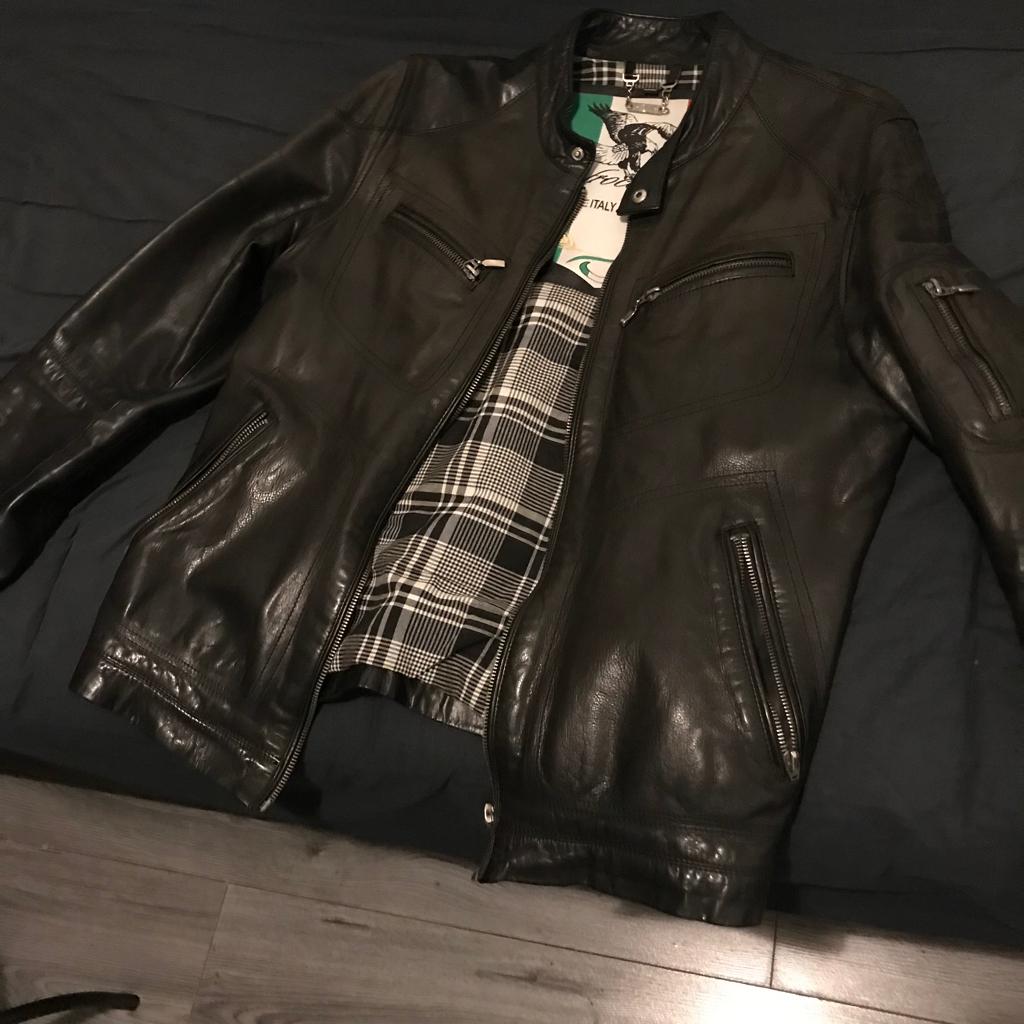 Frocella lederjas €175, Froccella, Maat 48/50 (M), Zwart, Ophalen of Verzenden