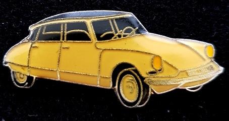 Citroën DS 19 pin- geel epoxy, Verzenden, Nieuw, Transport, Speldje of Pin