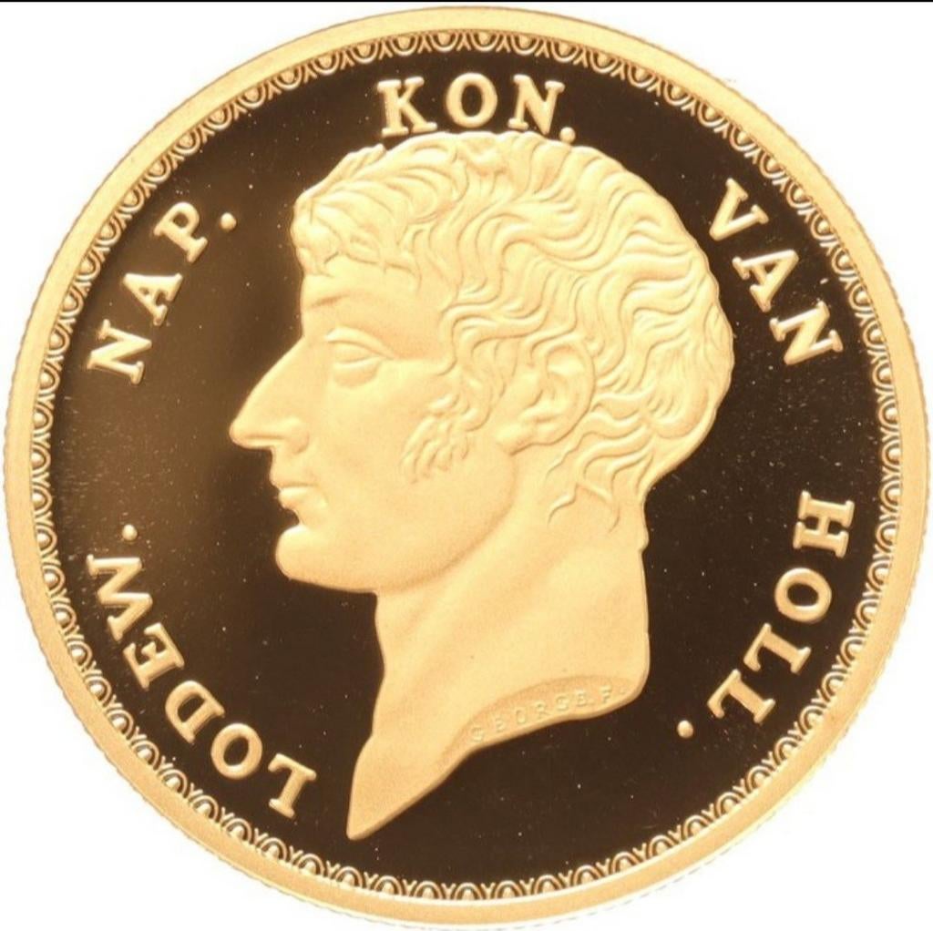 Gouden 10 gulden 1808 Napoleon 14 karaats, Ophalen of Verzenden, Vóór koninkrijk, Overige waardes, Goud