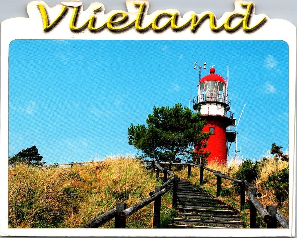 Vuurtorens Vlieland - 4 ansichtkaarten, Verzenden, 1980 tot heden, Gelopen, Waddeneilanden
