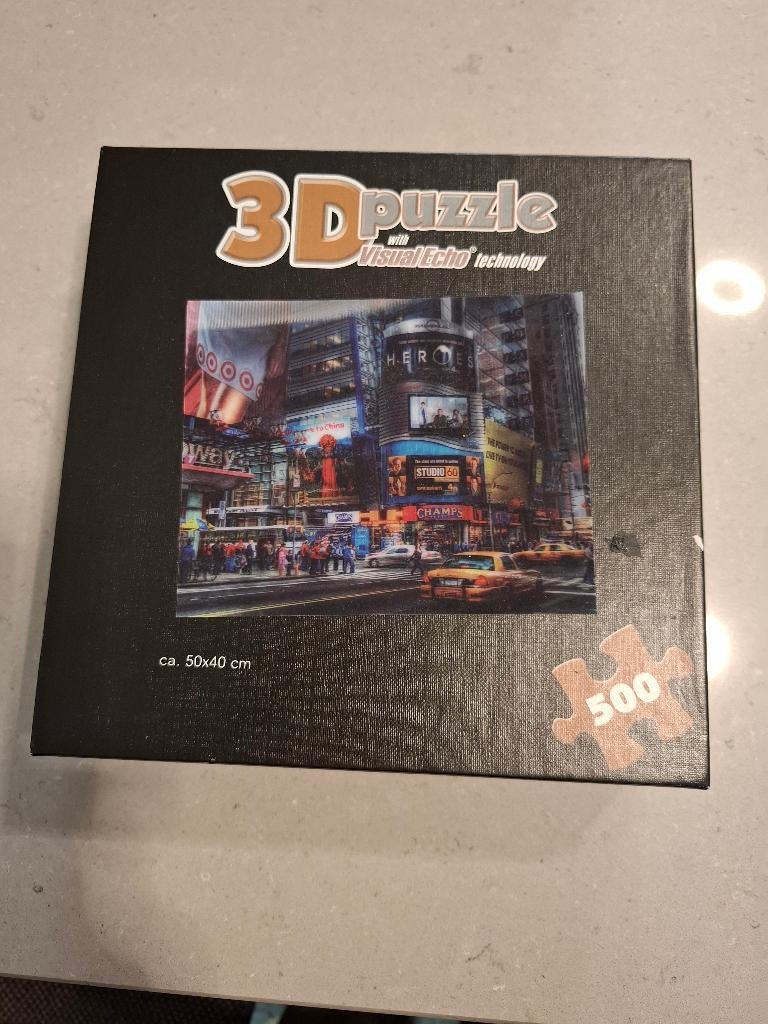 3D legpuzzel 500 stukjes Times Square, Hobby en Vrije tijd, Denksport en Puzzels, Ophalen of Verzenden, 500 t/m 1500 stukjes, Zo goed als nieuw
