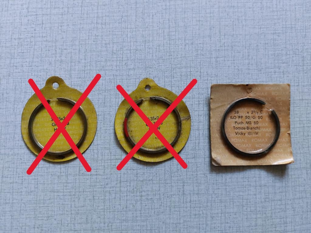 Setje zuigerveren HMW 38/35x2,5 - 1 veer Puch Thomos ILO Vic, Fietsen en Brommers, Brommeronderdelen | Oldtimers, Ophalen of Verzenden