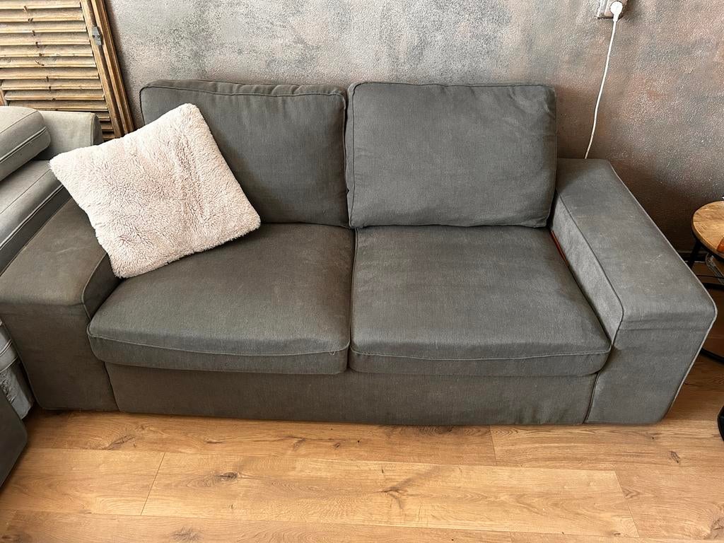 IKEA Kivik 2-zits bank grijs, Gebruikt, 150 tot 200 cm, Tweepersoons, 75 tot 100 cm