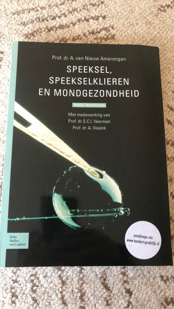 Speeksel, speekselklieren en mondgezondheid, Boeken, Ophalen of Verzenden, Zo goed als nieuw, HBO