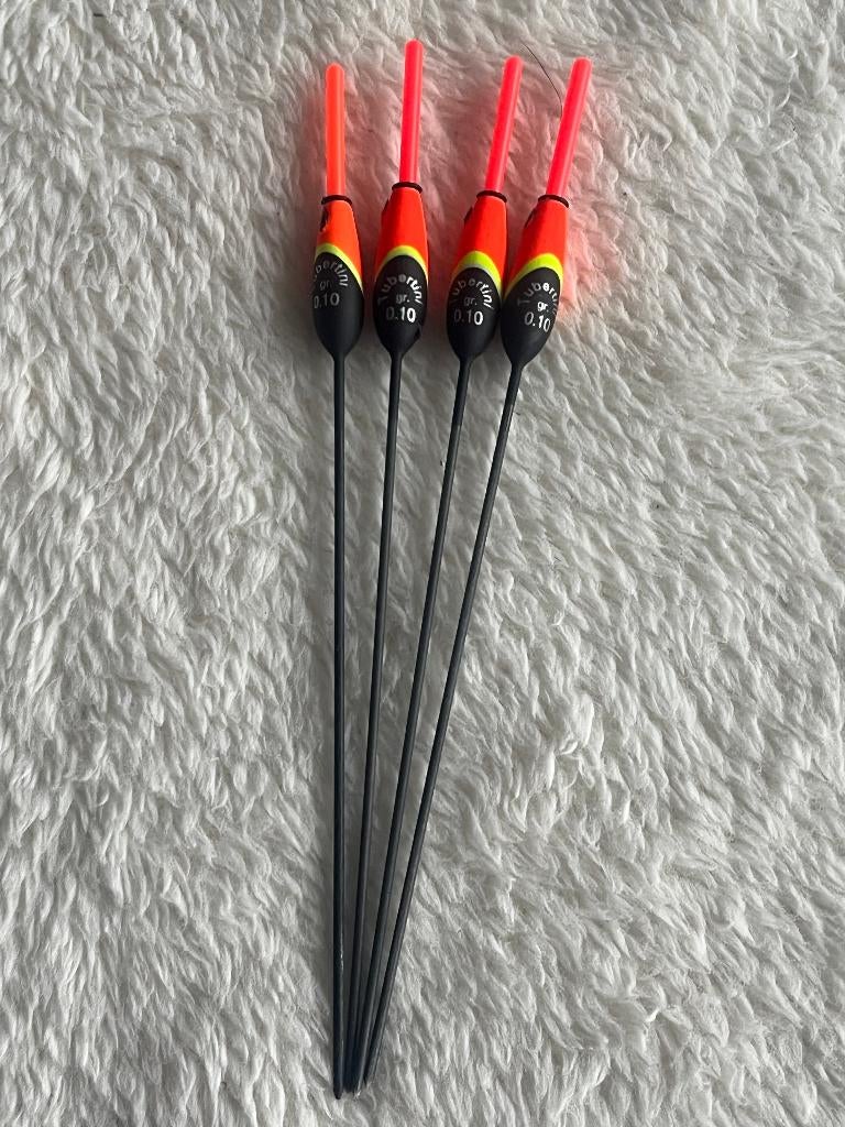 adv 145 / NIEUW set 4 inline dobbers TUBERTINI 0,10gr, Ophalen of Verzenden, Nieuw, Dobber of Lood