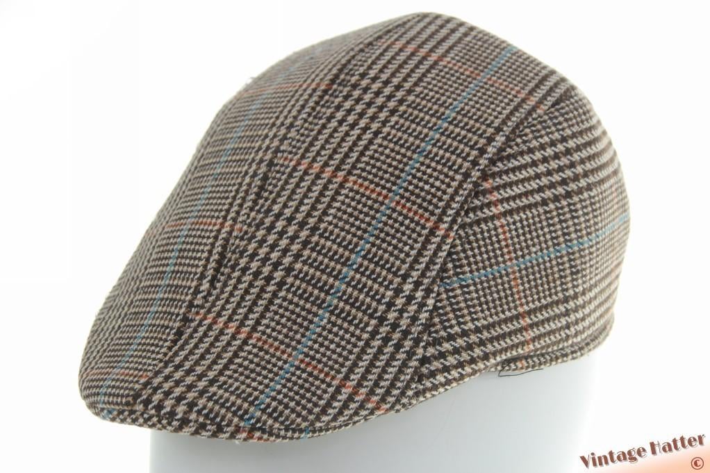 Voorgevormde platte pet bruin geruit katoen mix 58 Nieuw, Ophalen of Verzenden, Nieuw, 58 of 59 cm (L, 7¼ of ⅜ inch), Pet