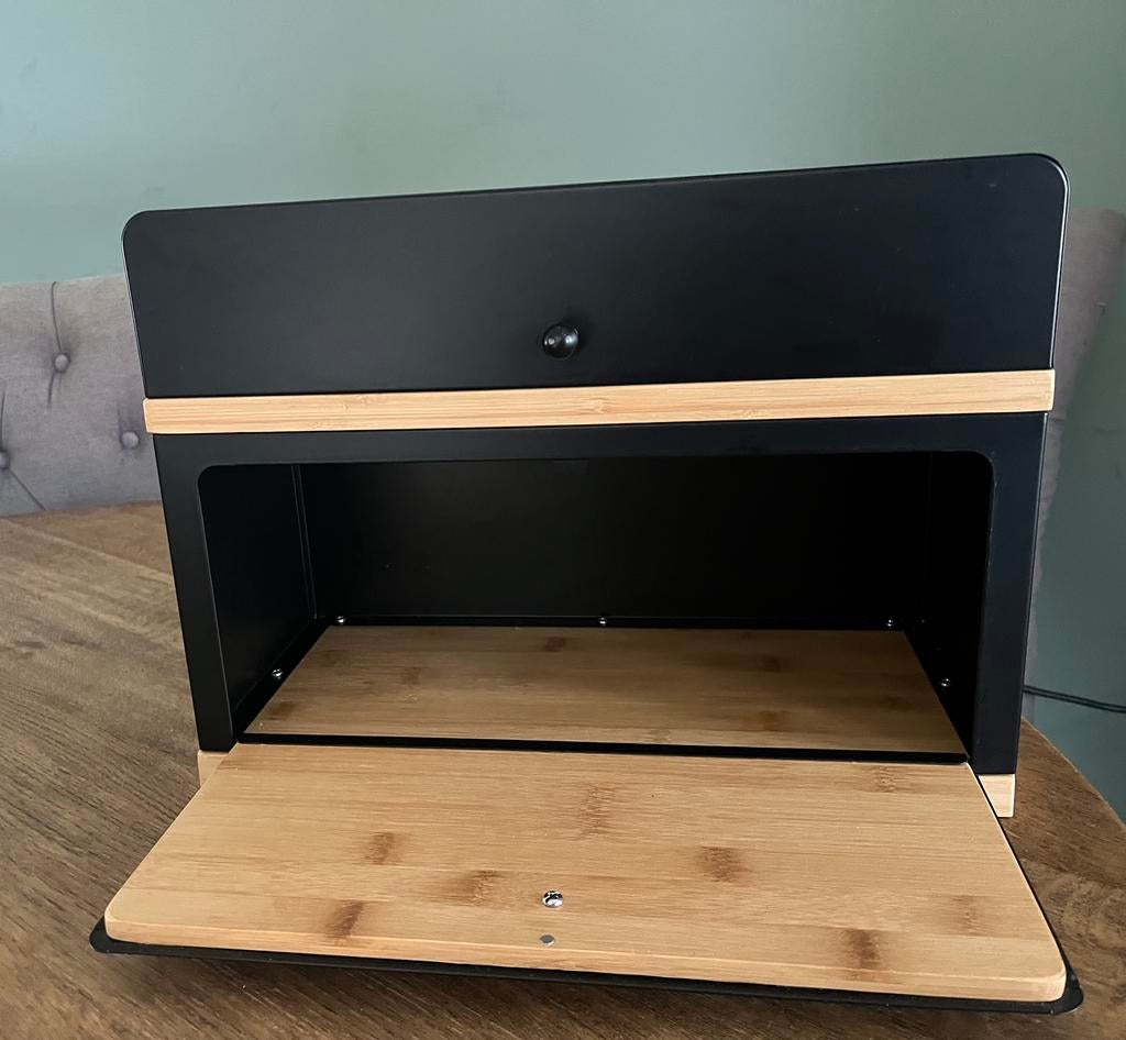 Kos Design broodtrommel, Gebruikt, Ophalen of Verzenden, Zwart, Broodtrommel