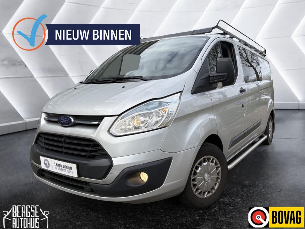 Ford Transit Custom 290 2.2 TDCI L2H1TDC Airco Lane Pdc DC, Euro 5, 101 pk, Gebruikt, Zwart