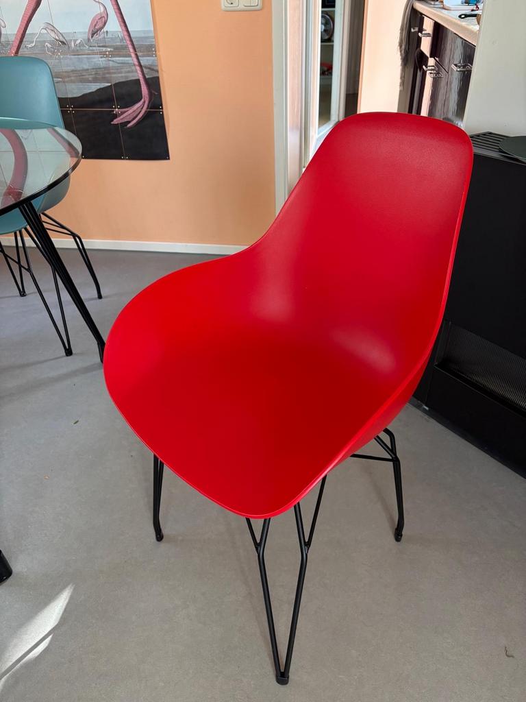 Kubikoff Dimple Stoelen - Set van 4 (Rood & Groen), Kunststof, Gebruikt, Twee, Overige kleuren