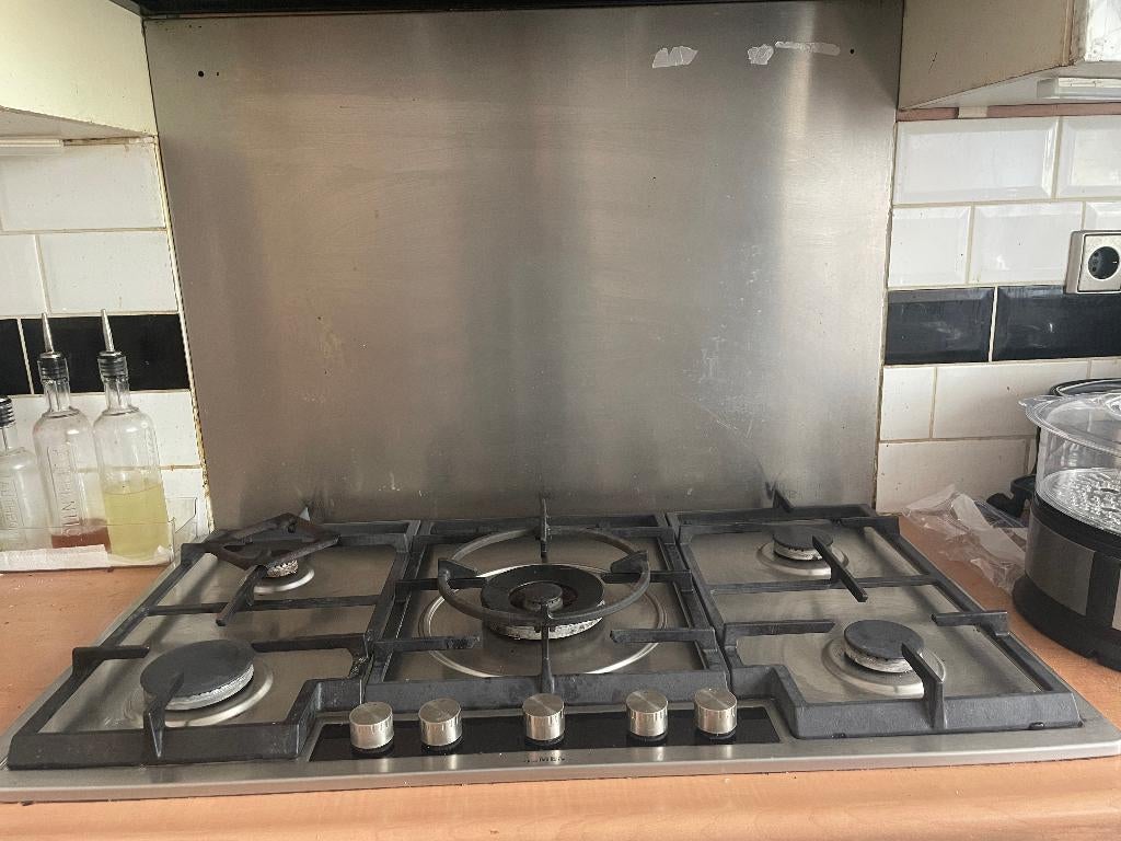 Siemens, inbouw gaskookplaat 5 branders 90 cm, Witgoed en Apparatuur, Kookplaten, Ophalen, Gebruikt, Inbouw, Gas