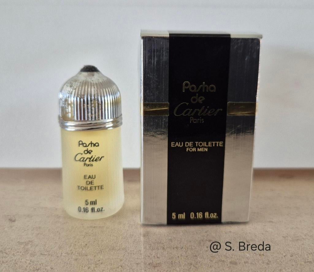 Cartier - Pasha de Cartier 5 ml Eau de Toilette met doosje, Ophalen of Verzenden, Zo goed als nieuw, Miniatuur, Gevuld