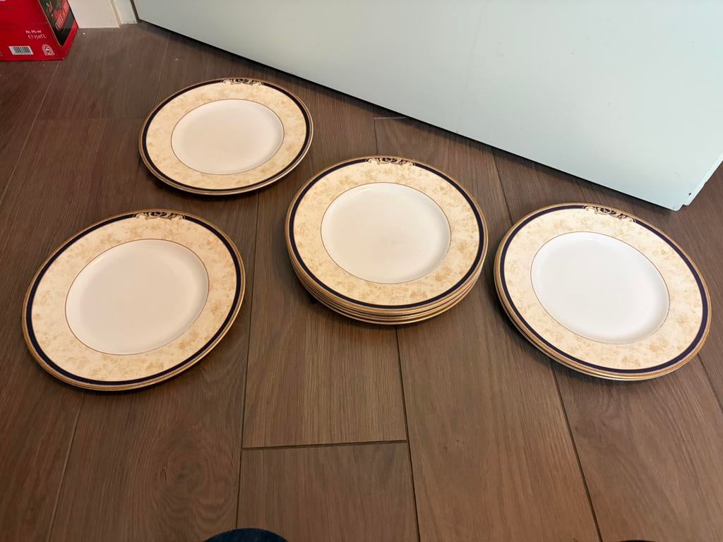 Wedgwood cornucopia ontbijtborden 9 stuks, Huis en Inrichting, Keuken | Servies, Gebruikt, Ophalen of Verzenden, Bord(en), Wedgwood