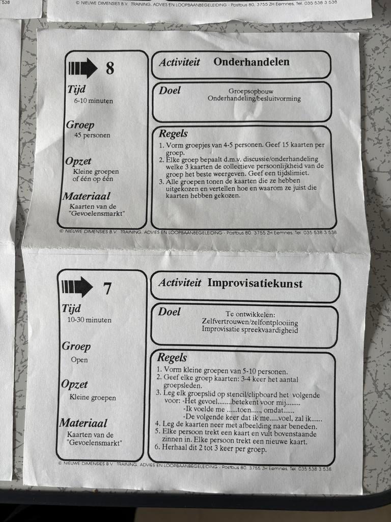 Training/coach kaarten, Ophalen of Verzenden, Zo goed als nieuw