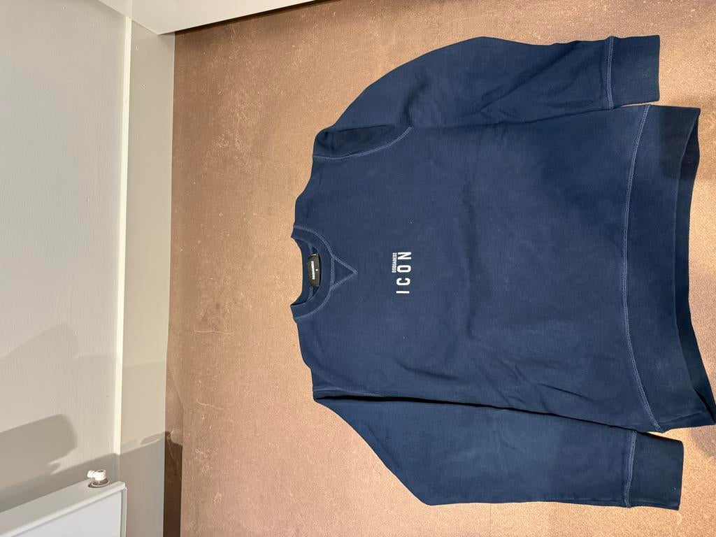 Dsquared2 trui donkerblauw maat S, Kleding | Heren, Verzenden, Gedragen, Maat 46 (S) of kleiner, Blauw