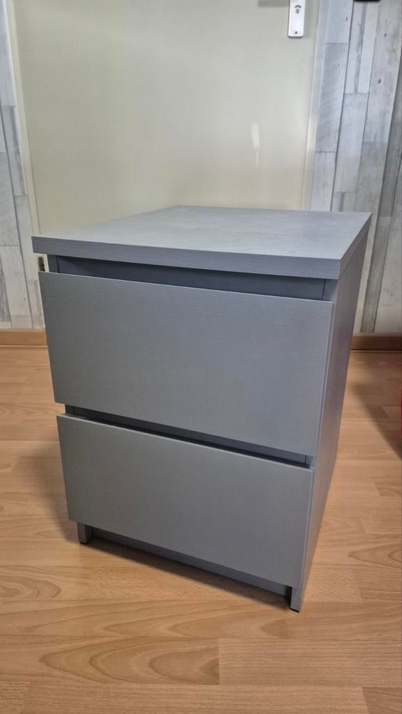 Nachtkastje met 2 lades, Ophalen, Minder dan 50 cm, 1 of 2 laden, Eikenhout