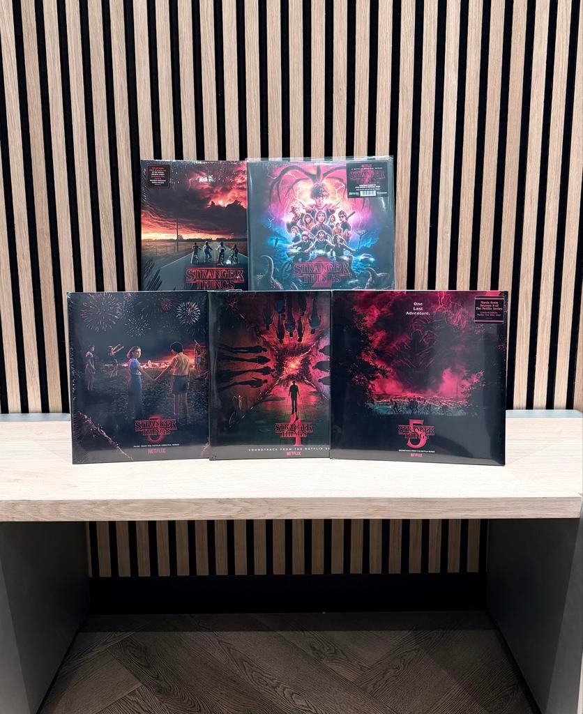 Stranger Things LP's - Seizoen 1 t/m 5 - Soundtrack Collecti, Ophalen of Verzenden, Nieuw in verpakking, 12 inch