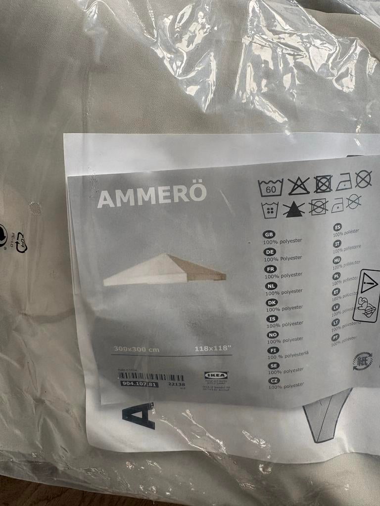 IKEA Ammerö Tenthoes 300x300 cm - Nieuw in verpakking, Tuin en Terras, Partytenten, Minder dan 4 meter, Nieuw, Paviljoen, 2 meter of meer