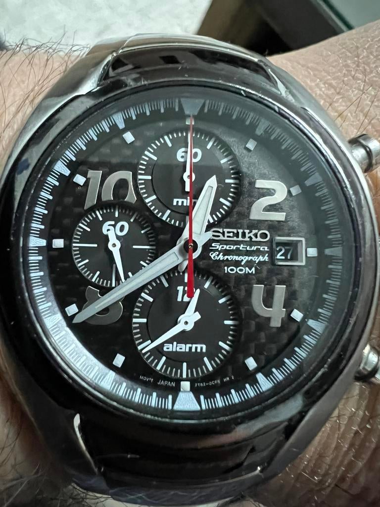 Nette Seiko Sportura, Staal, Polshorloge, Ophalen of Verzenden, Zo goed als nieuw