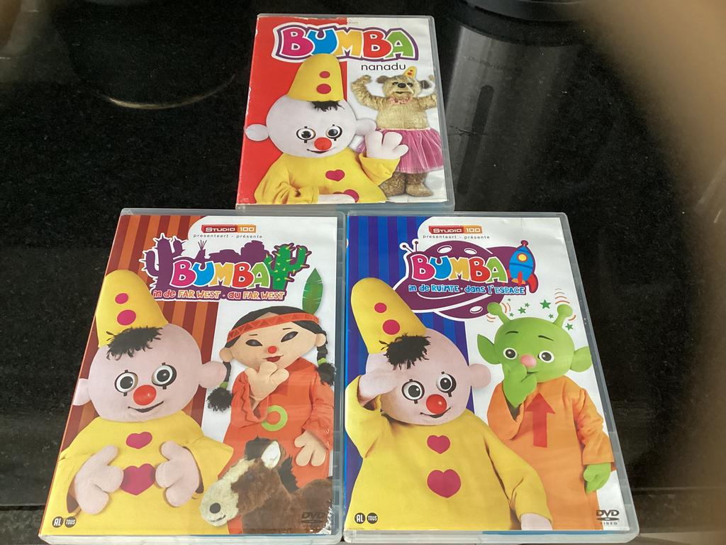 3 orginele Bumba Dvd,s (studio 100), Alle leeftijden, Ophalen of Verzenden, Zo goed als nieuw, Poppen