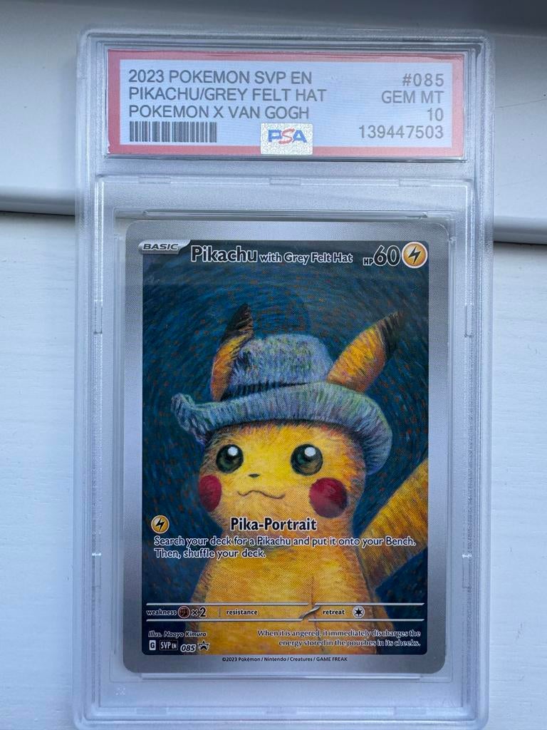 Pikachu van Gogh PSA 10, Verzenden, Zo goed als nieuw, Losse kaart