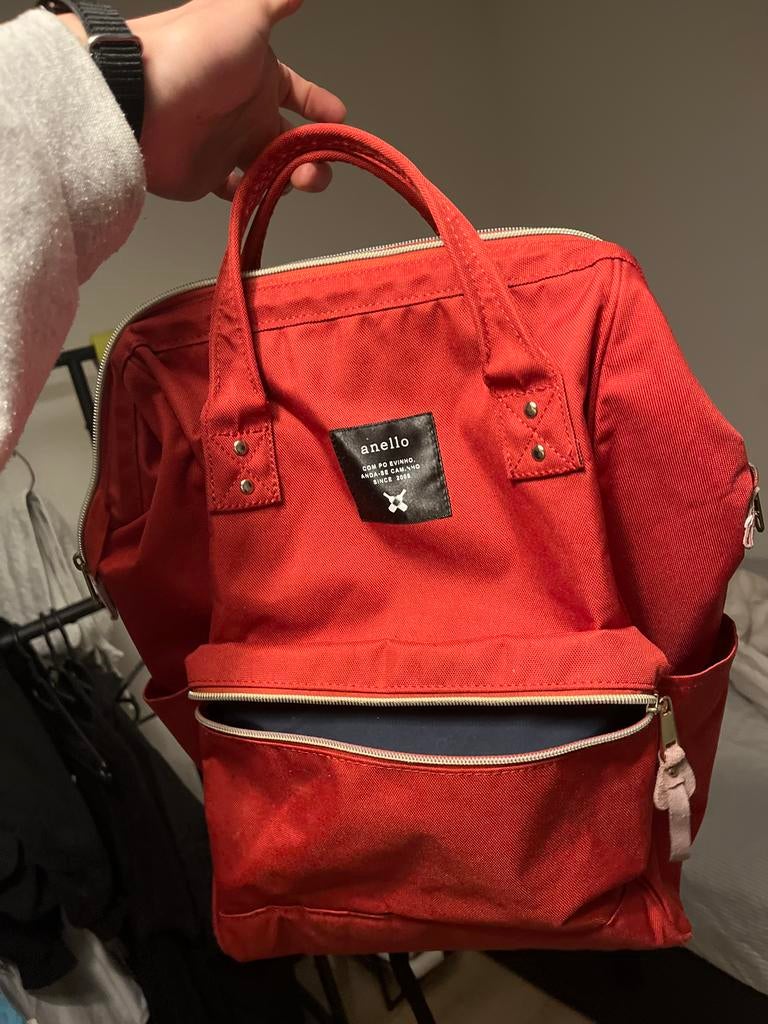Anello Rode Rugzak - Stijlvol en Praktisch, Overige merken, 25 tot 40 cm, Ophalen of Verzenden, Zo goed als nieuw