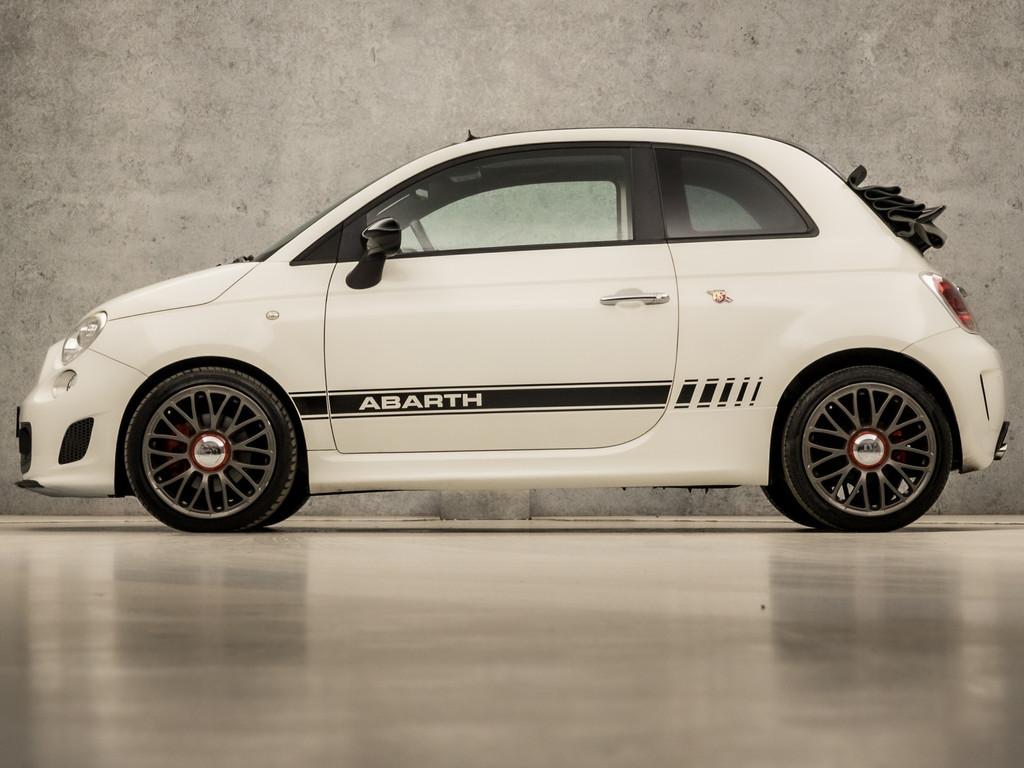 Fiat 500C 1.4-16V Abarth 141Pk Automaat (KUIPSTOELEN, ZWART, Auto's, Zwart, 4 cilinders, Wit, Bedrijf