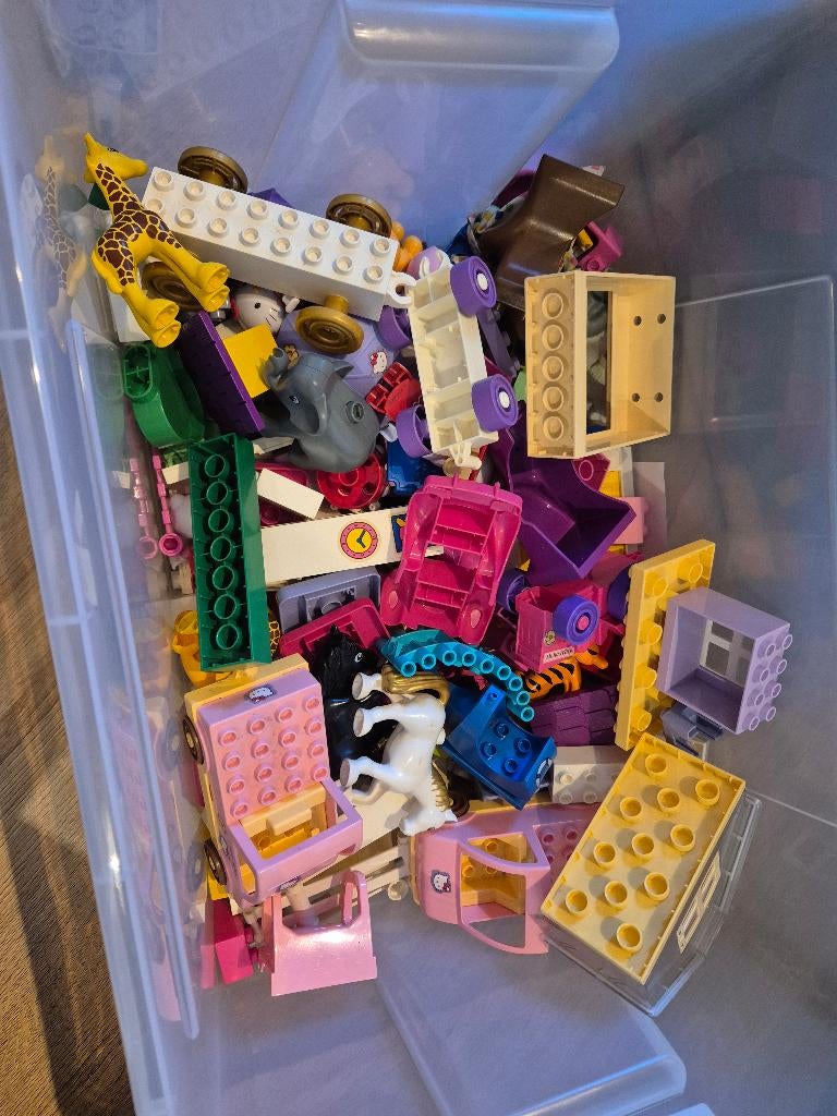 Meiden duplo, Kinderen en Baby's, Speelgoed | Duplo en Lego, Ophalen, Gebruikt, Losse stenen, Duplo