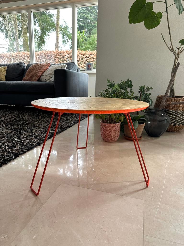 Zuiver bijzettafel maat L, Ophalen, Minder dan 45 cm, Gebruikt, Rond