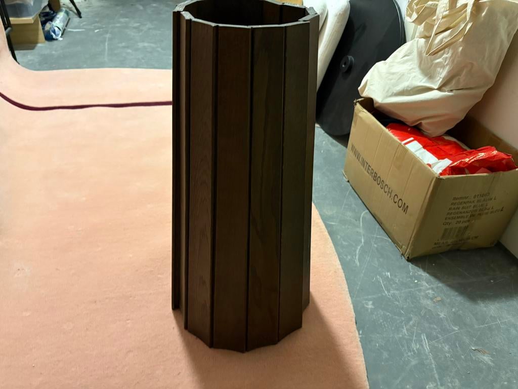 Moooi container tafel poot houten hoes, Ophalen of Verzenden, Zo goed als nieuw, Hout