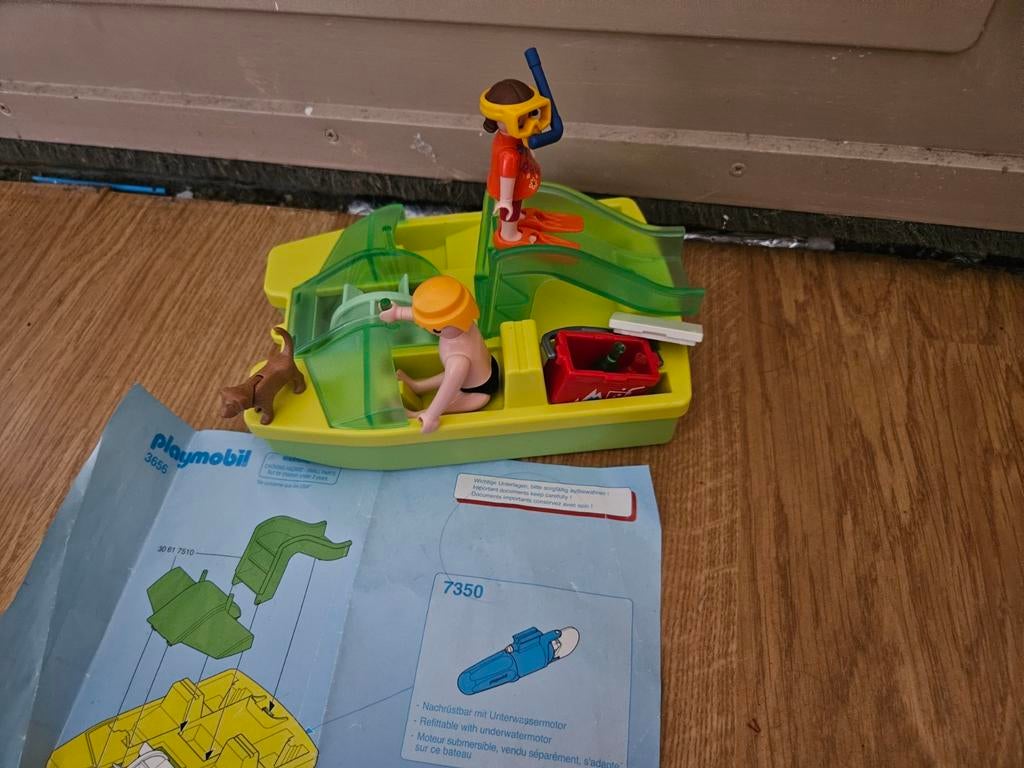 Playmobil summer fun waterfiets met poppetjes en hond, Ophalen of Verzenden, Gebruikt, Complete set