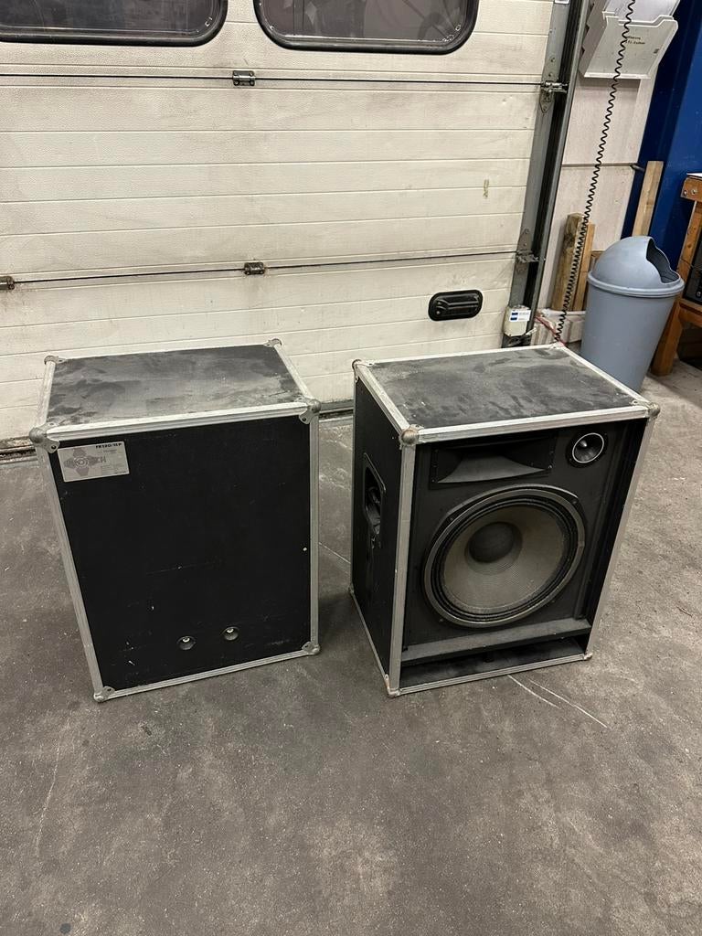 Protech disco speakers, Gebruikt, 120 watt of meer, Front, Rear of Stereo speakers, Ophalen
