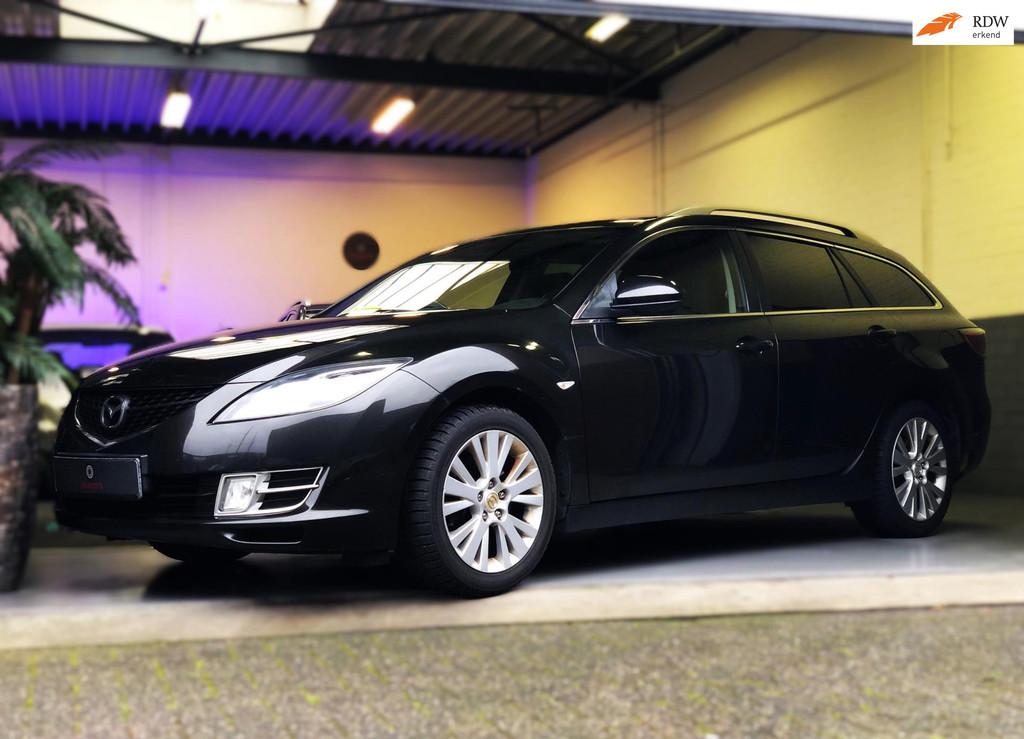 Mazda 6 Sportbreak 2.0 147pk/Carplay/Cruise/APK Nieuw!, Voorwielaandrijving, Stof, Gebruikt, Zwart