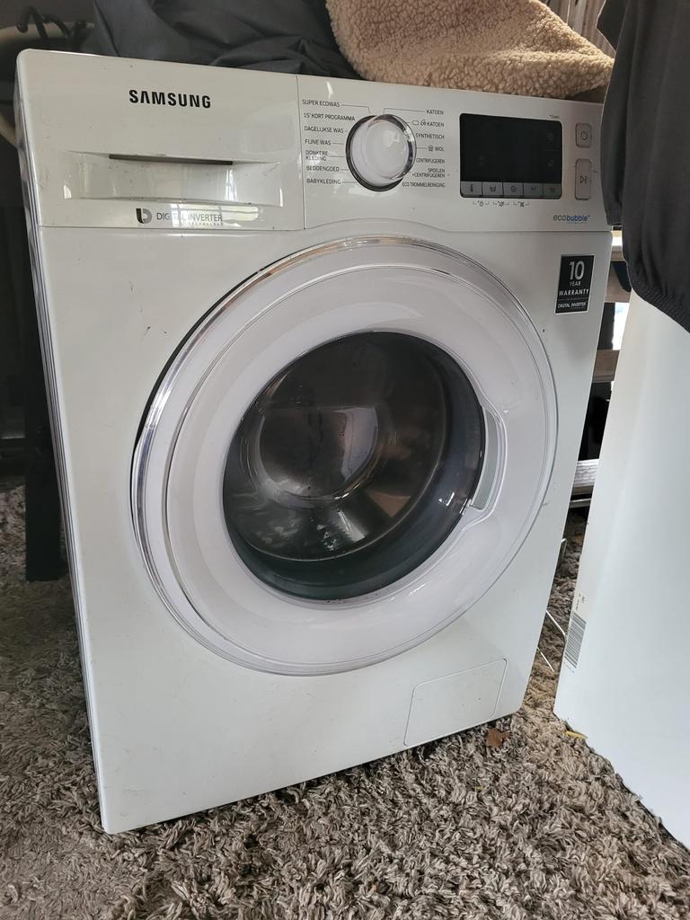 Samsung Wasmachine - EcoBubble, Digital Inverter, Witgoed en Apparatuur, Wasmachines, Gebruikt, Voorlader, 6 tot 8 kg, 85 tot 90 cm