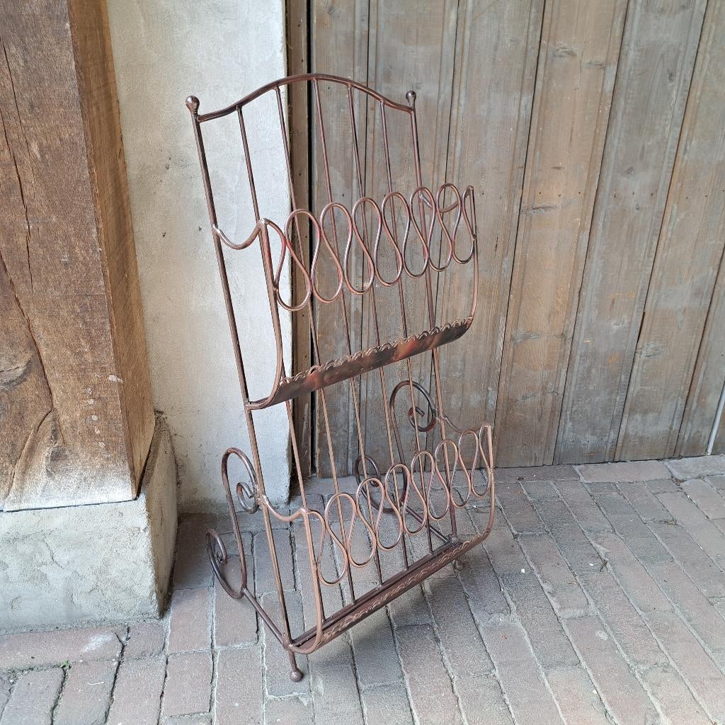 Metalen tijdschrijftenrek krantenbak rek magazines *Etage3*, Gebruikt, ., Ophalen of Verzenden, .