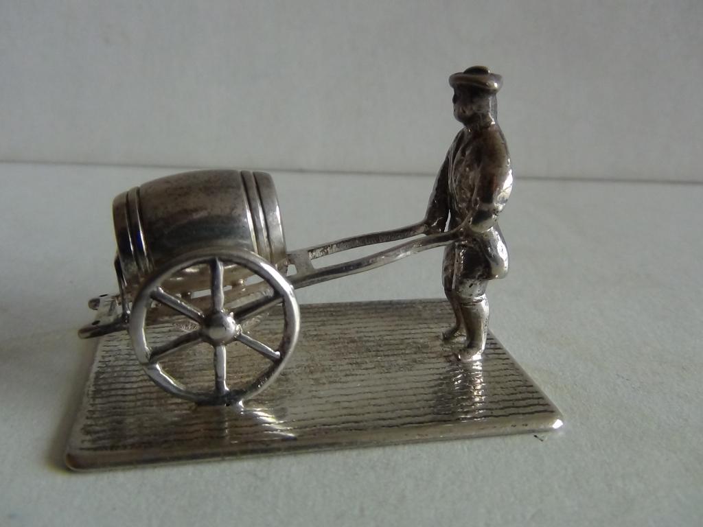 Miniatuur zilver Ej21 kar + ton zilveren miniaturen, Verzenden, Zilver