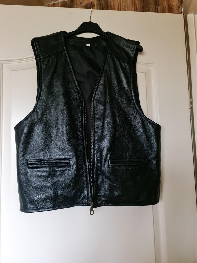 Leren motorhesje - Maat M, Motoren, Ophalen of Verzenden, Tweedehands