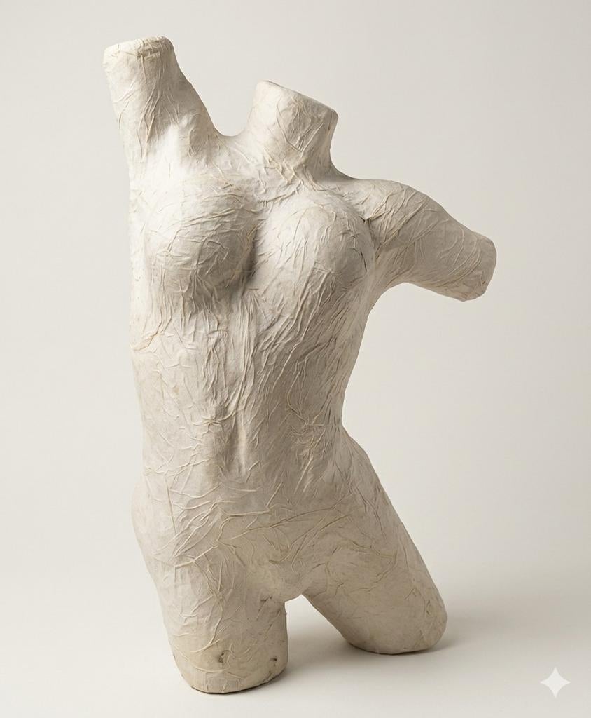 borstbeeld van papier mache, Ophalen of Verzenden